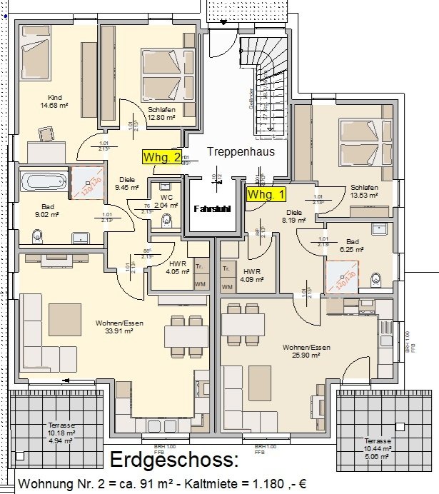 Moderne Neubauwohnung am Stiftberg